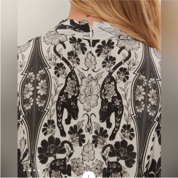 Farm Rio Off-White Flower Leopards Mini Dress - Picture 6 of 10